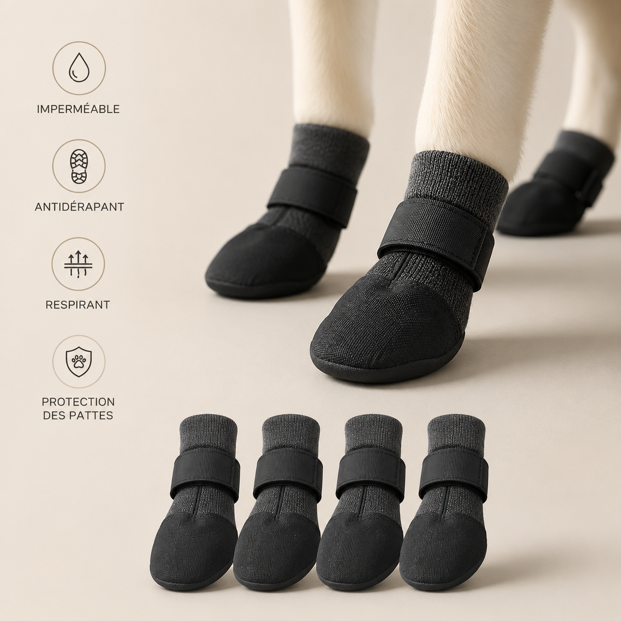 Protège-Pattes Imperméables pour Chien (x4)