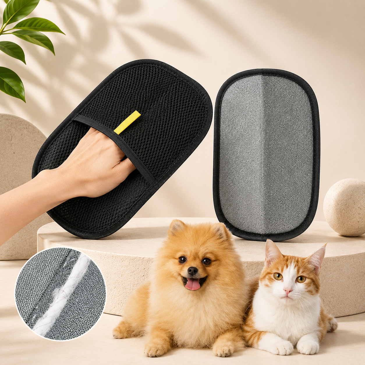 🐾 Gant Brosse Anti-Poils pour Chien et Chat