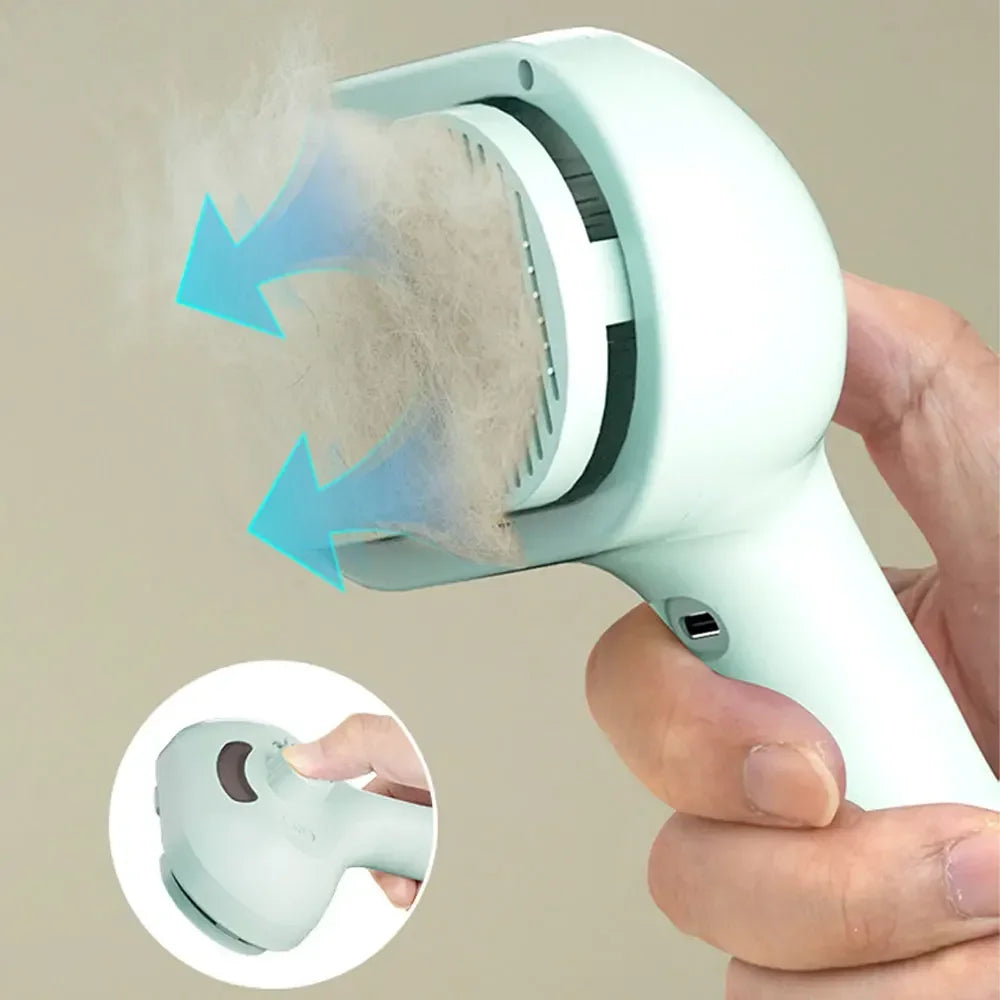 Peigne Vapeur Spray pour Animaux – Brosse Anti-Poils pour Chats & Chiens